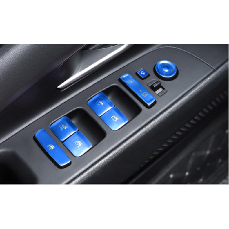 for Hyundai for Elantra 2021-2023 Blue Car Window Lift Button Switch Sticker Trim