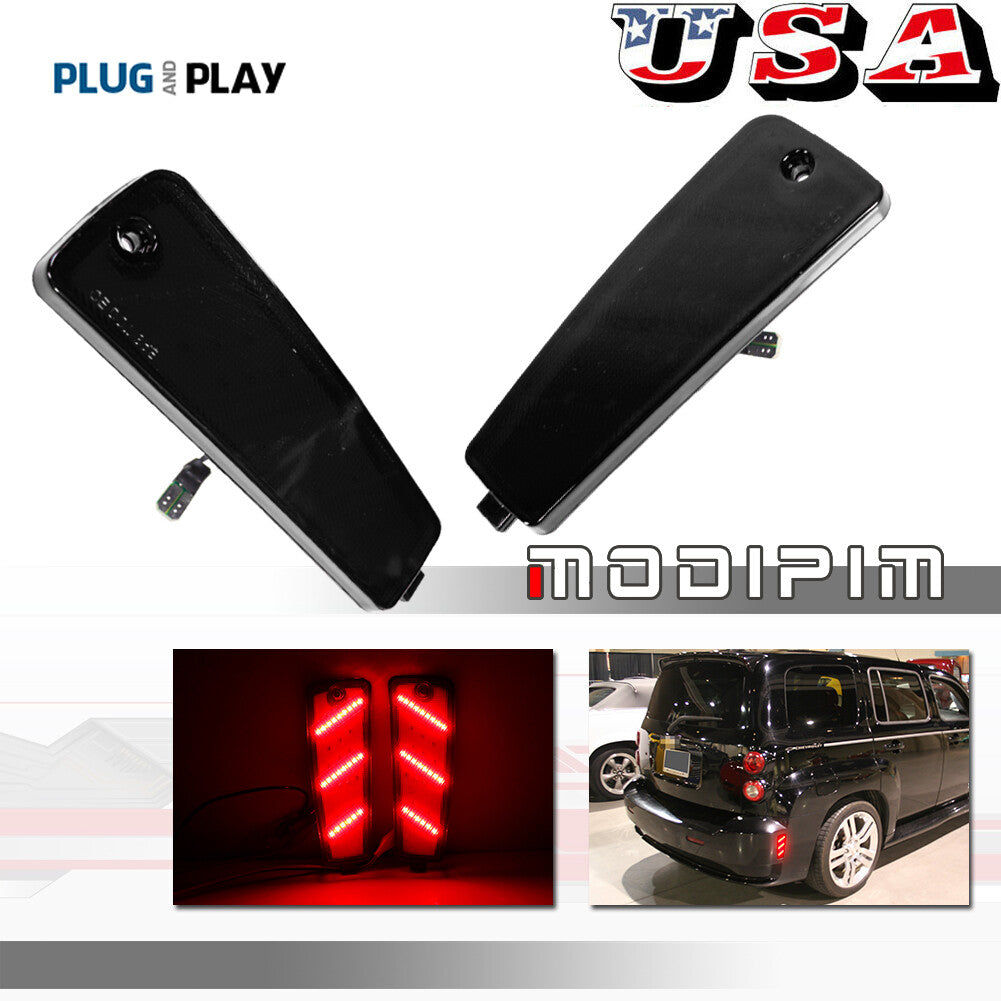 Smoked Lens w/Red LED Rear Side Marker Indicator Lights for 2006 - 2011 for HHR - v