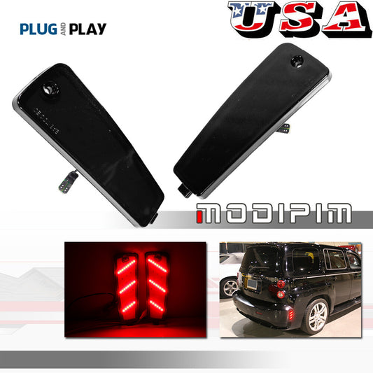 Smoked Lens w/Red LED Rear Side Marker Indicator Lights for 2006 - 2011 for HHR - v