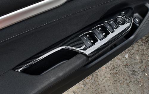 Carbon Fiber Window Lift Panel Switch Cover Trim for Honda for Civic 10th 2016-2021
