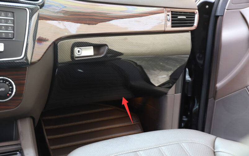 Inner for Co -Pilot Anti-Kick Panel Carbon Fiber Decor Trim for Benz GLS GLE 2016-19