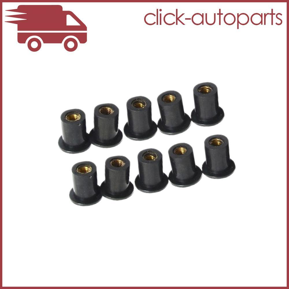 10x for Yamaha for Honda for Harley ATV M5 Rubber Well Nut Windscreen + Fairing Wellnuts Q