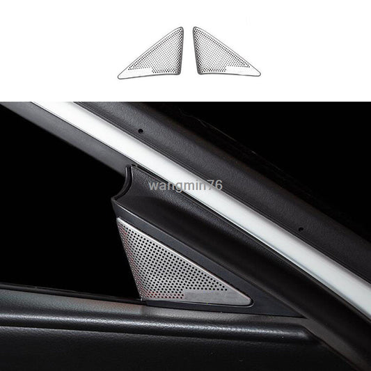 for Mazda 3 2019-2021 Stainless Silver Front A Pillar Audio Speaker Frame Trim