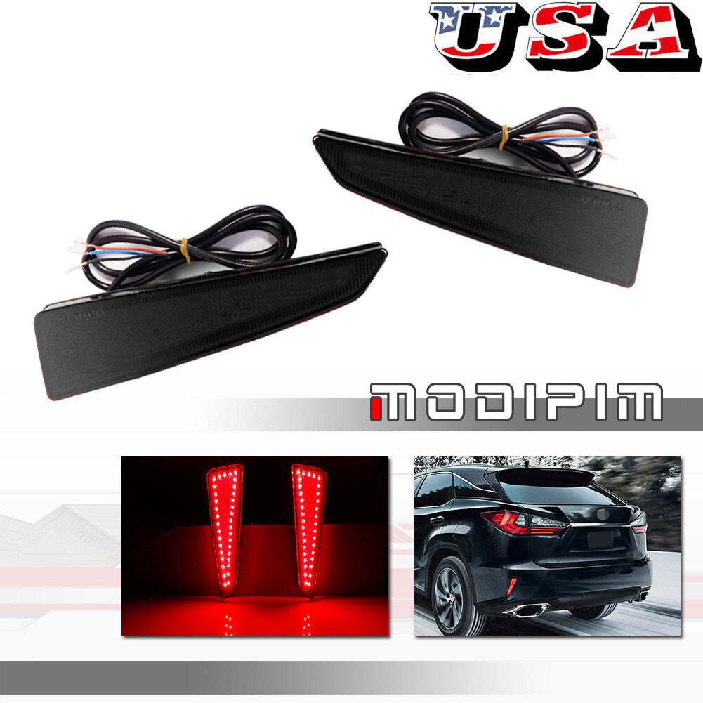 Smoked rear bumper reflector tail brake light suitable for 2018-2019 for Lexus RX350 RX450hL- v