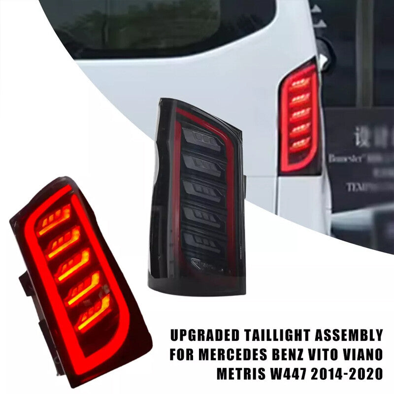 Suitable for Mercedes-Benz Vito W447 2015 - 22 pairs of LED dynamic taillights and brake lights.