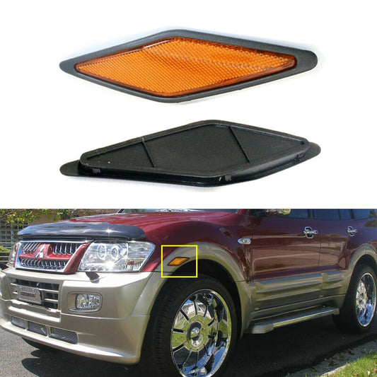 Pair front fender reflectors Lamp LH&RH For Pajero Montero 2000-2003 v