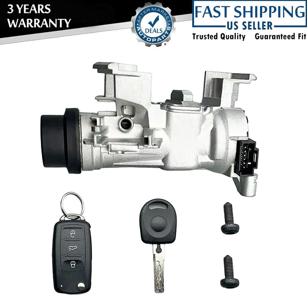 for VW for Jetta 2006-18 With Chip Key Shell 2 Remote Ignition Switch Lock Assembly Q