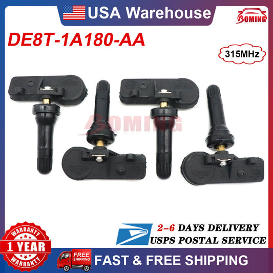 4x TPMS Tire Pressure Sensor DE8T-1A180-AA for Ford for Mustang Explorer Focus E-350
