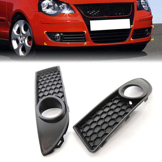 Front Bumper Fog Light Grille Cover Left Right for VW Polo 2005-2009