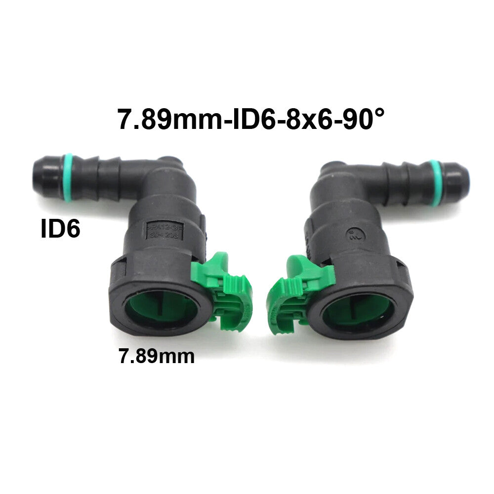 2pcs/lot 7.89mm ID6 8x6 90¡ã Fuel Line Hose Pipe Quick Release Female Connector Q