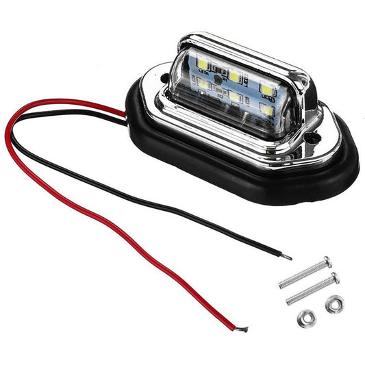 LED Car License Plate Light Signal Tail Lamp Waterproof 12V 24V For Boat Truck