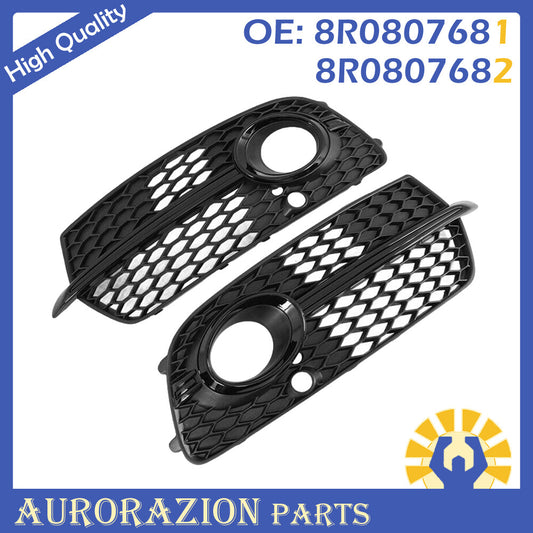 Front bumper fog lights with grilled honeycomb pattern for Audi Q5 Sport S 2013-2017, Black. n