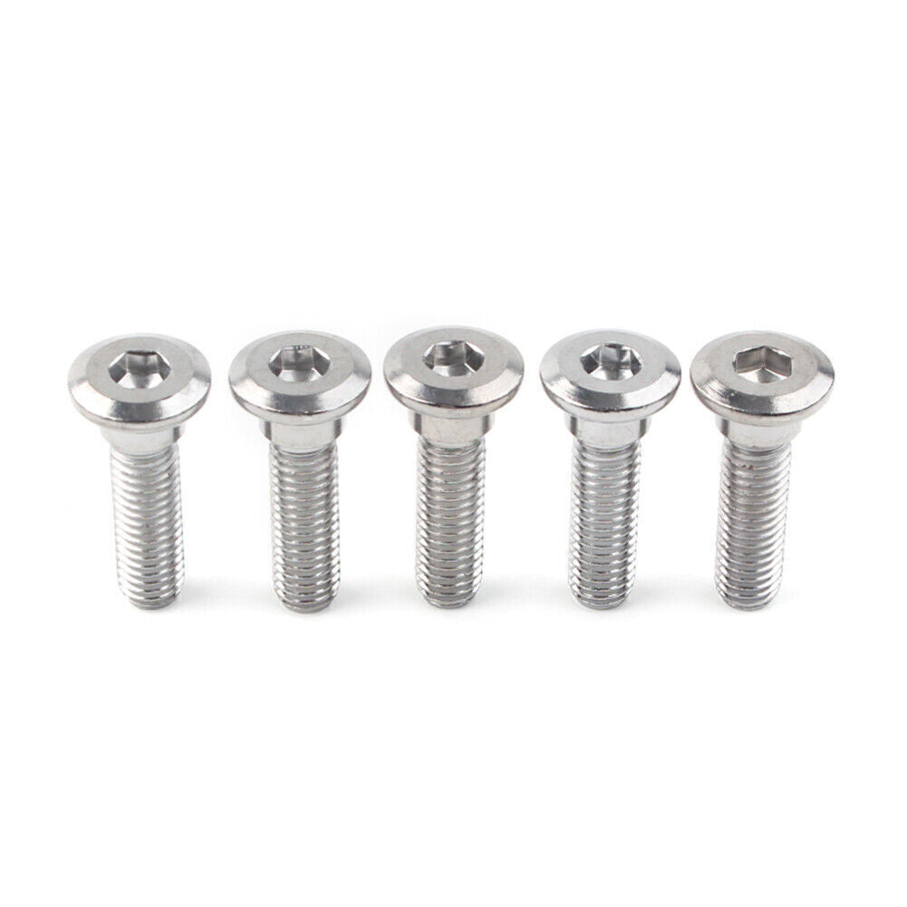5x M8x30mm Steel Bolts Ti Hex Socket Disc Brake Rotor Screws Fit for Kawasaki