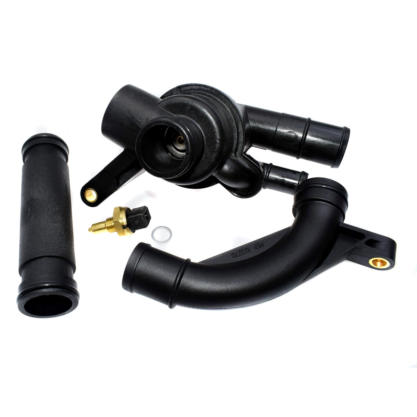 Suitable for 02-05 for Land Rover Freelander Coolant Thermostat + Housing + Piping + Sensor Kit n