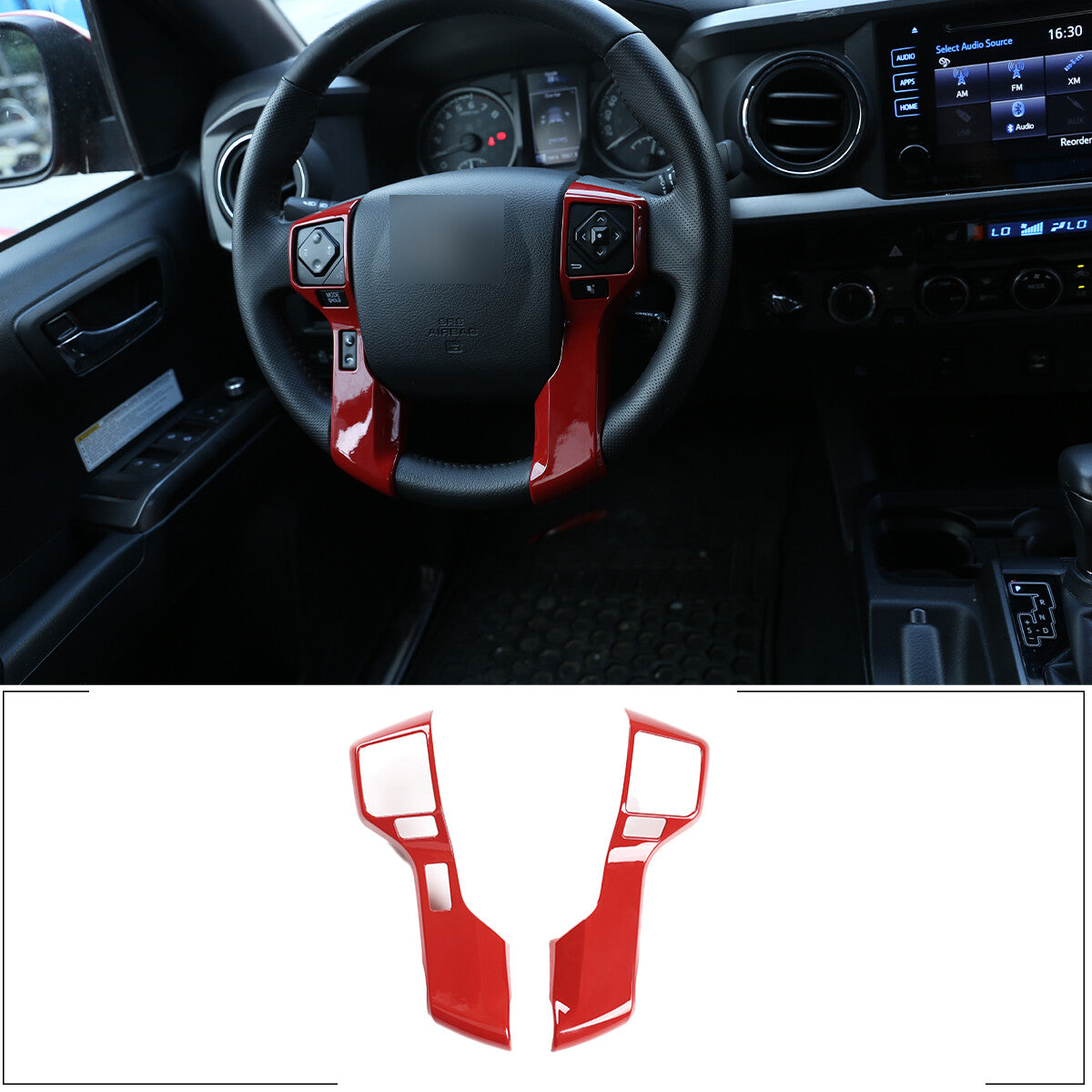 ABS oak wood grain air conditioning mode button cover suitable for Toyota Sequoia 22-23 Q