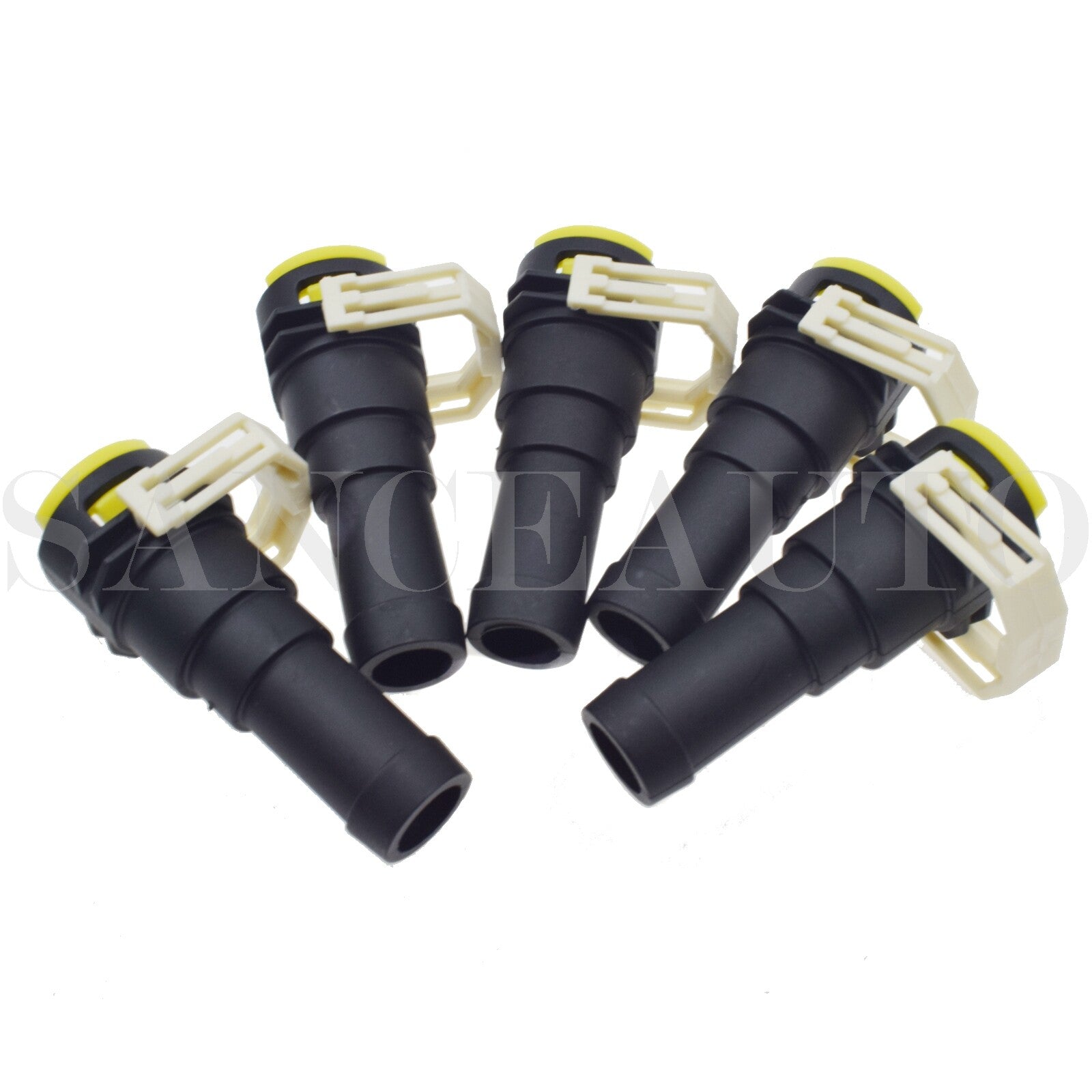 5-pack D651-61-240 Cooling Heater Water Hose Connectors for Mazda 3 (2004-12) and for Mazda 5 (2004-12) n