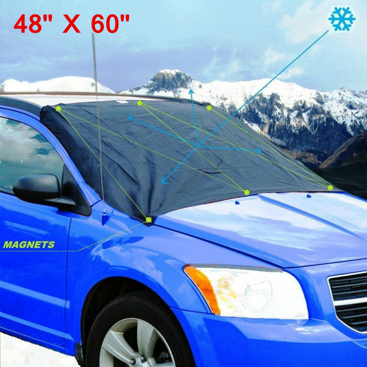 Car Windshield Snow Front Window Cover Ice Protector Shield W/Pouch All Season