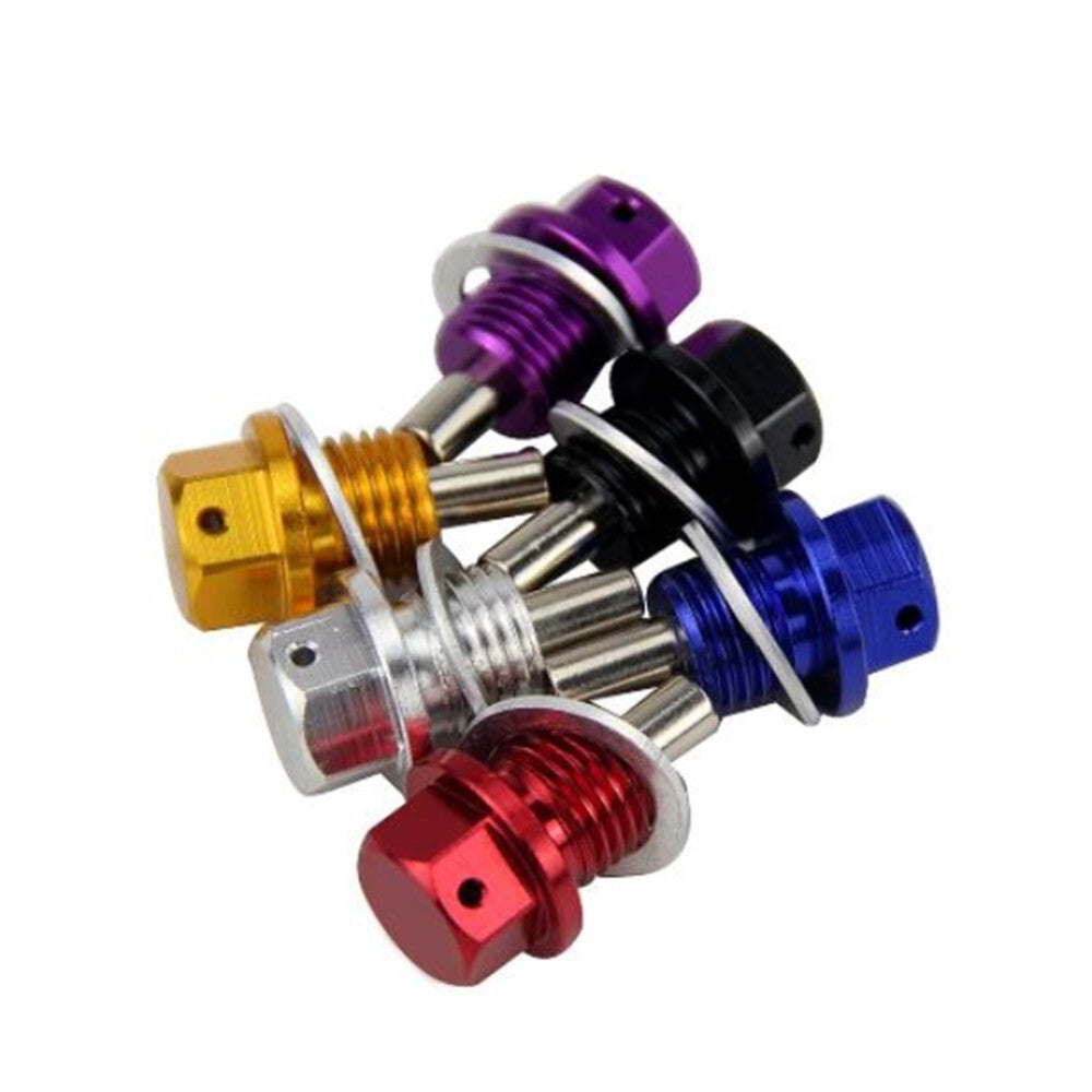 Universal M16x1.5 Magnetic Car Engine Oil Drain Plug Screw Bolt Nut Sump Nut Set Q