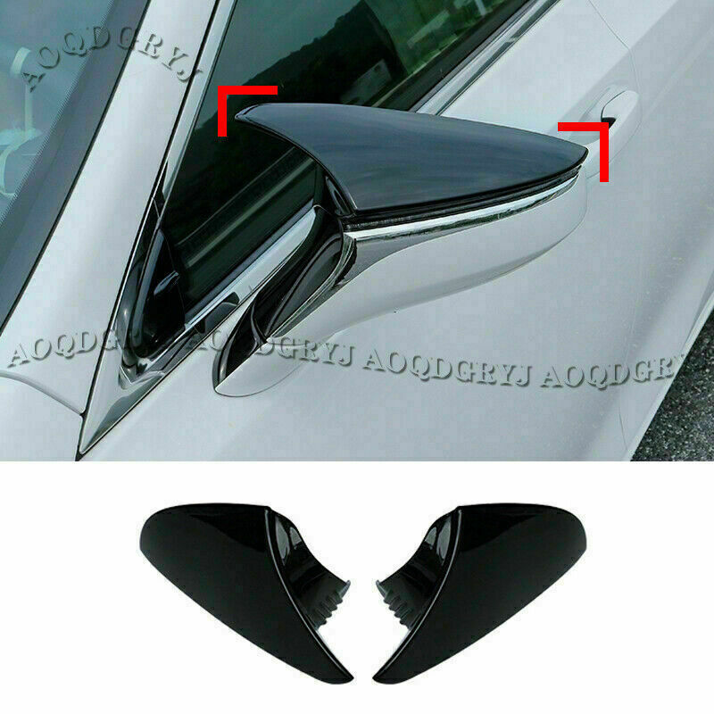 for LEXUS ES300H ES350 2019-2022 Bright Black Outer Side Door Mirror Cover Trims