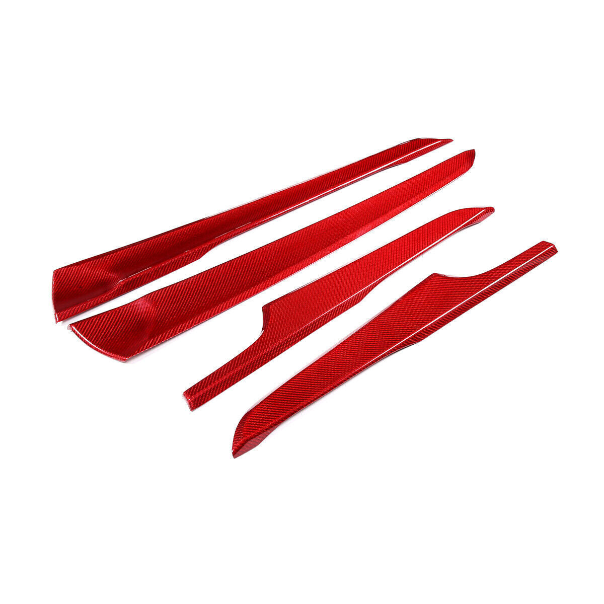 Inner Door Panel Cover Trim For 2023-2024 for Maserati Grecale Red Carbon Fiber B n