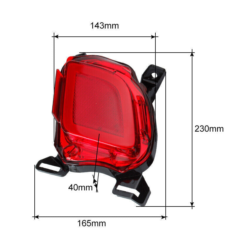 LED Rear Bumper Tail Brake Reflector Light Lamp For Toyot@a Highlander 2016-2018 n