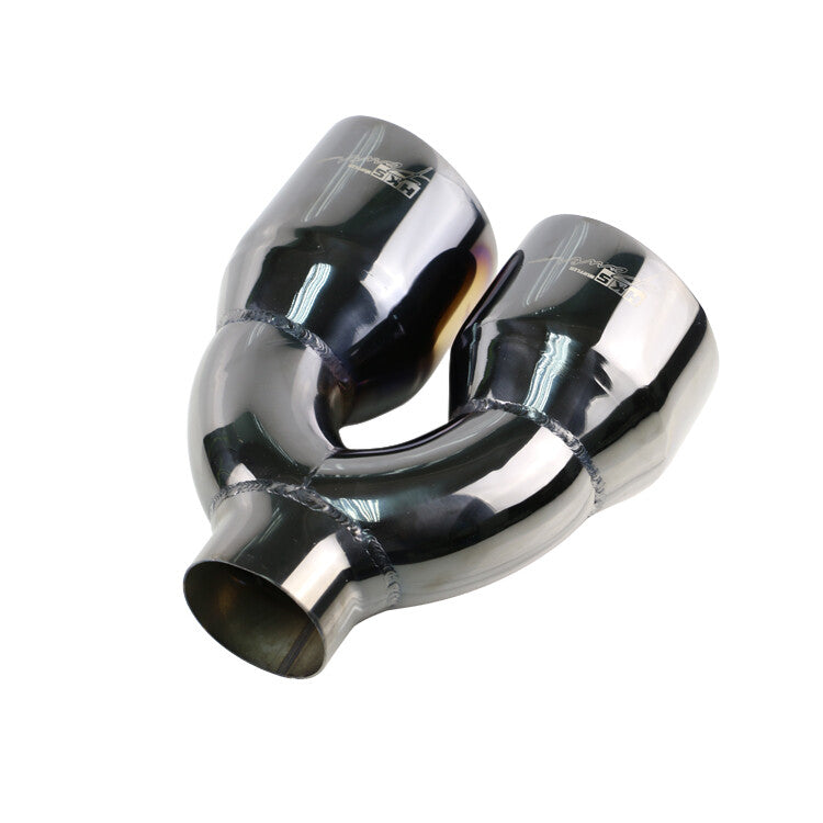 2PCS Universal 2.5'' ID 4'' OD Exhaust Tips End Dual Muffler SlantTips Black