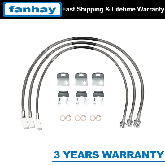 Stainless steel brake cable kit for Jeep XJ YJ TJ with 4-6 inch lift front and rear Q