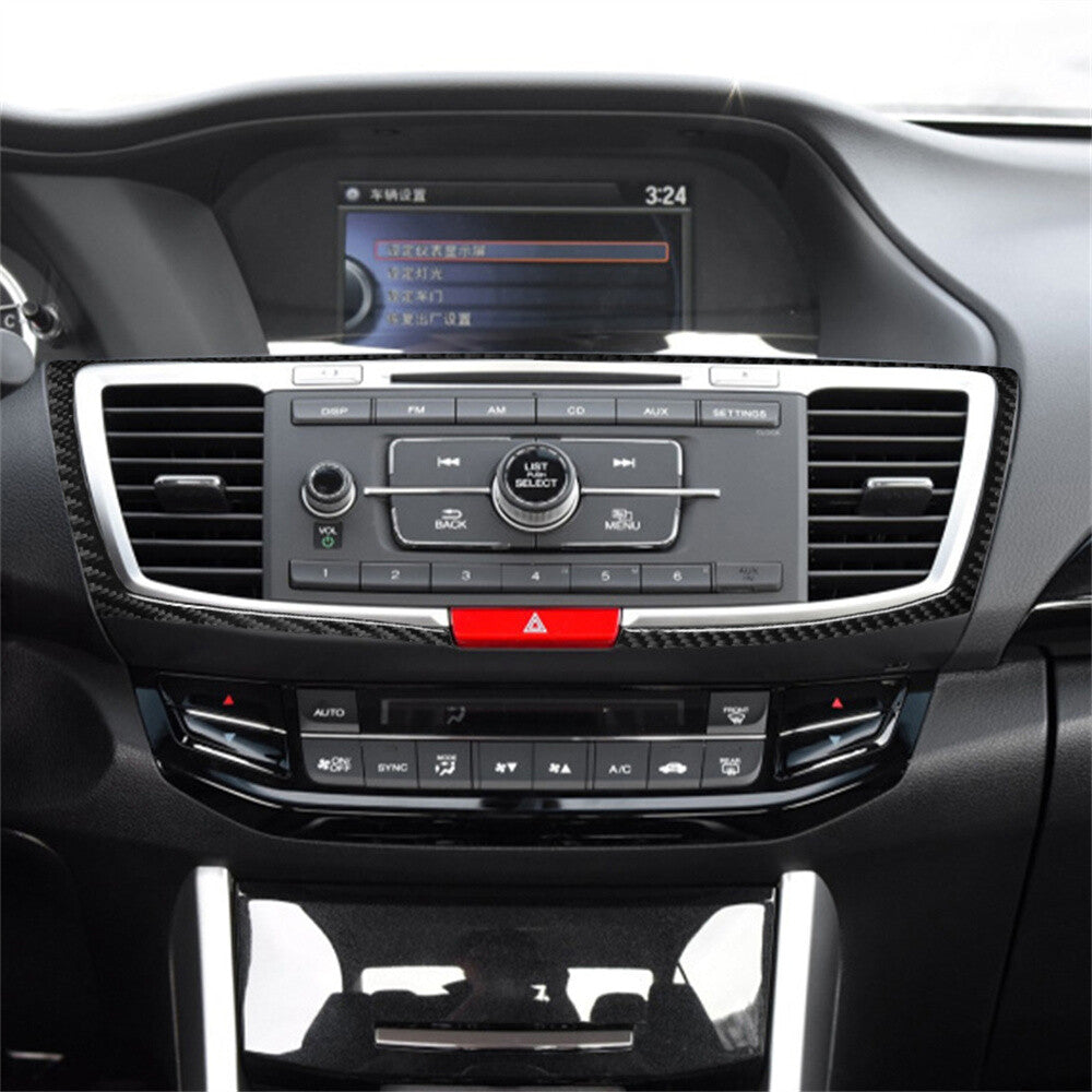 Carbon Fiber Central Control Air Outlet Vent Frame Trim for Honda Accord 2013-17