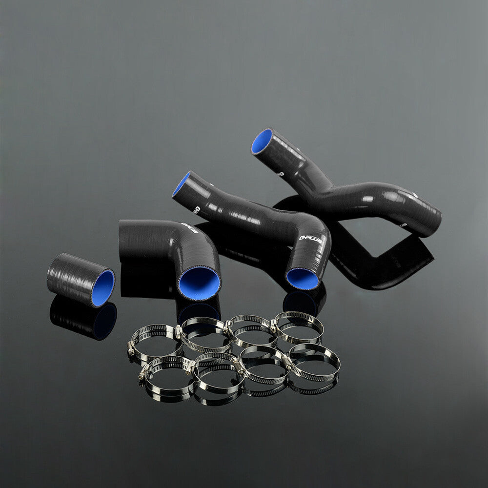 4-piece set of silicone hoses and clips for the intercooler turbocharger of for Land Rover TD4 Freelander
