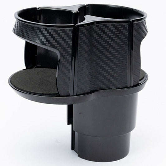 Carbon Fiber Look Car Center Console Cup Holder Storage Box Organizer Non-slip Q