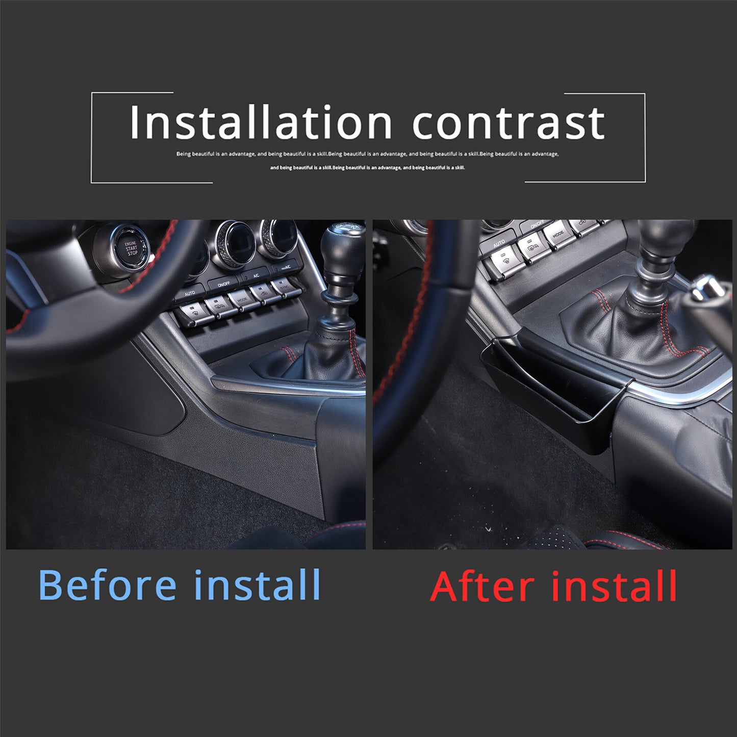 2-Pack Gloss Black ABS Automotive Door Handle Bowl Cover Trim for Corvette C7 2014-2019- v