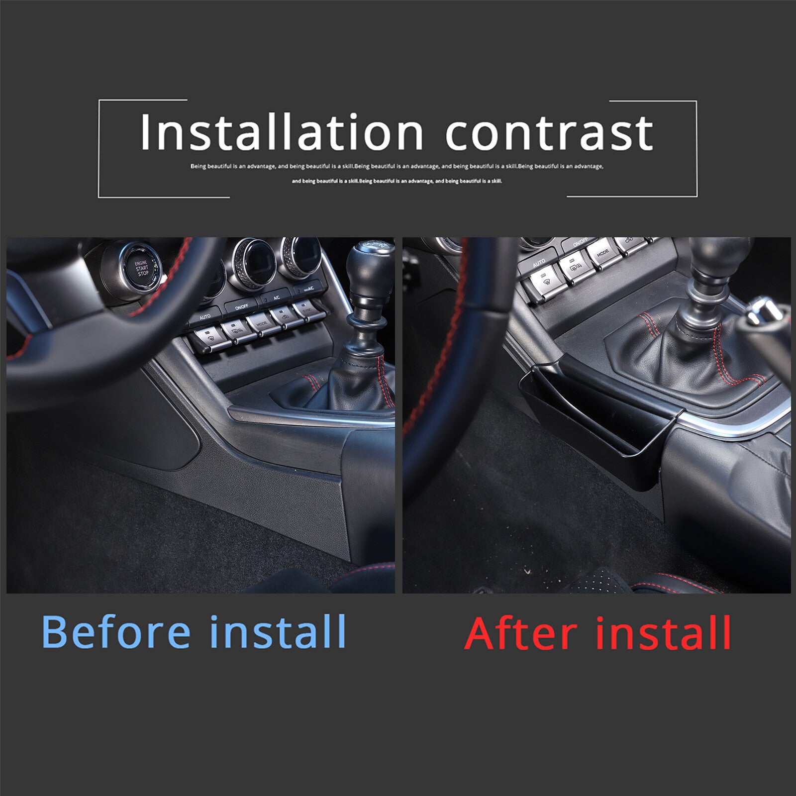 2-Pack Gloss Black ABS Automotive Door Handle Bowl Cover Trim for Corvette C7 2014-2019- v