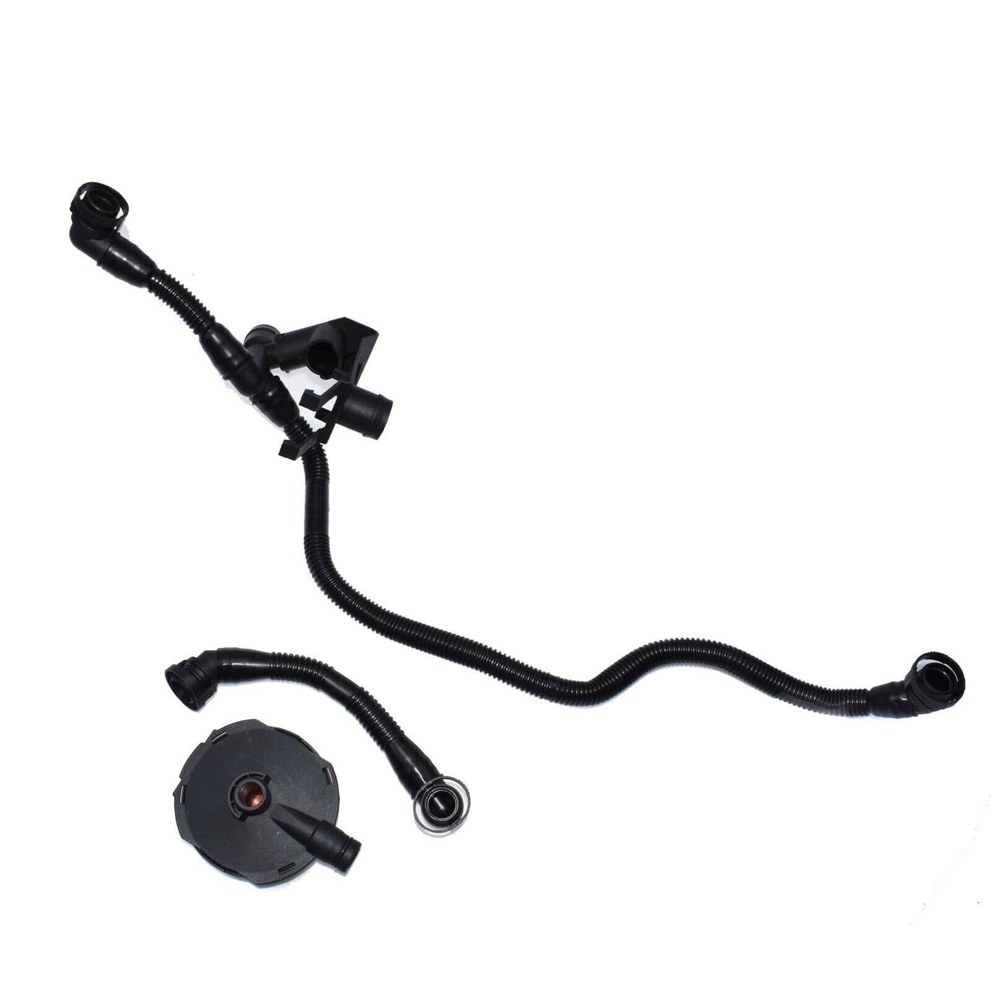 for for Audi A4 A6 30L V6 Crankcase Ventilation Valve and Breather Vacuum Hose Kit 3x- v