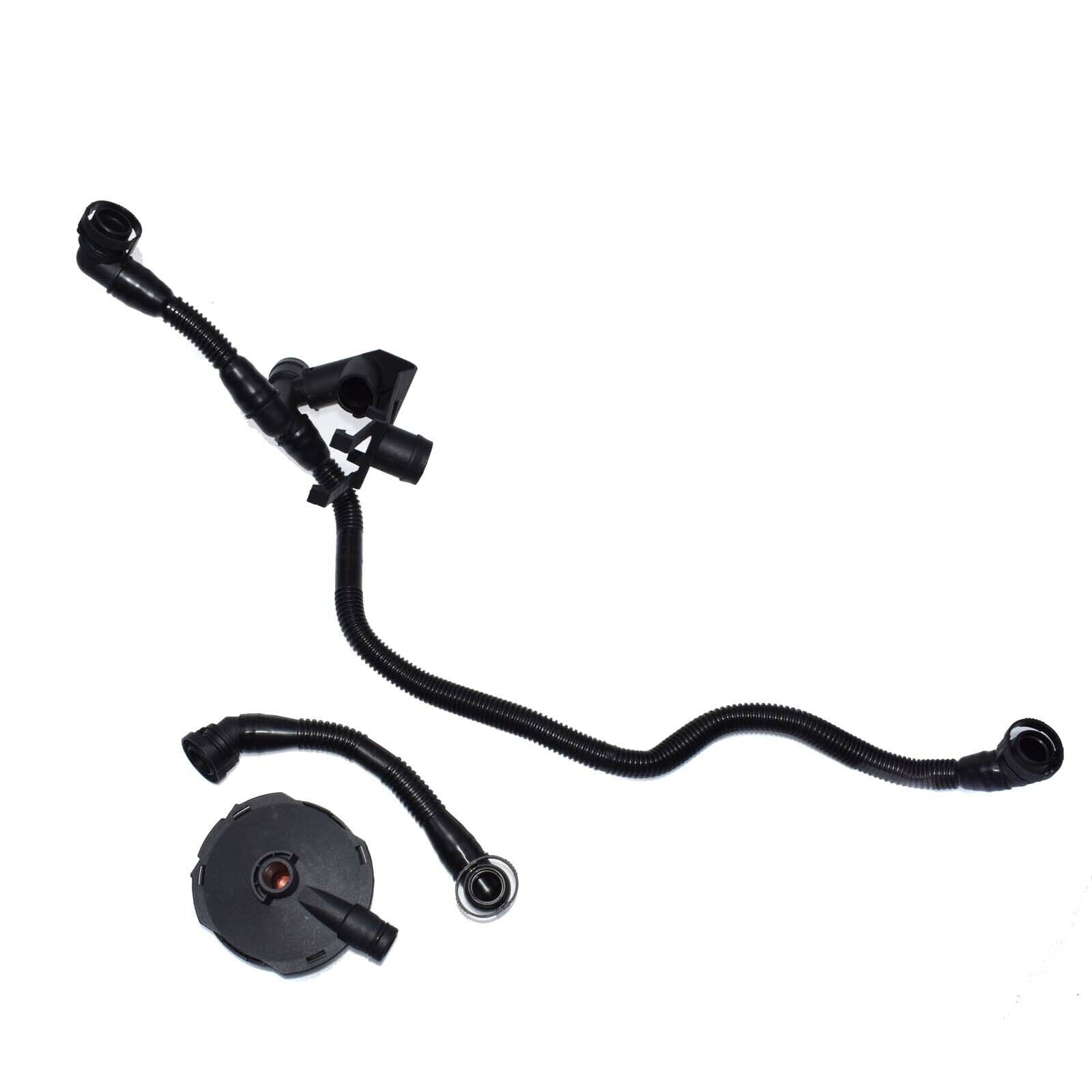 for for Audi A4 A6 30L V6 Crankcase Ventilation Valve and Breather Vacuum Hose Kit 3x- v