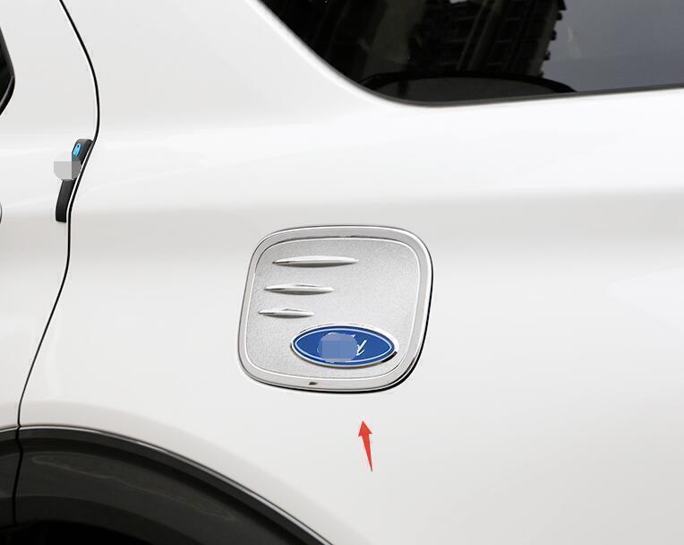 1P for Ford Explorer 20-2024 ABS Silver Exterior Fuel Tank Cap Chrome Cover Trim