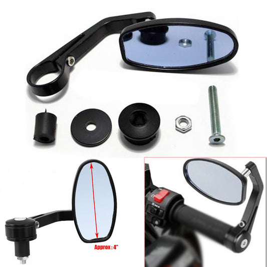 2-Pack Motorcycle 7/8-inch Handlebar End Mirror Street Bike Sport Bike Shredder n
