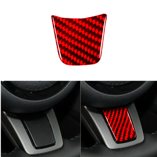 Red Carbon Fiber Steering Wheel Chin Cover Trim for Jaguar F-PACE XE XF 2016-20