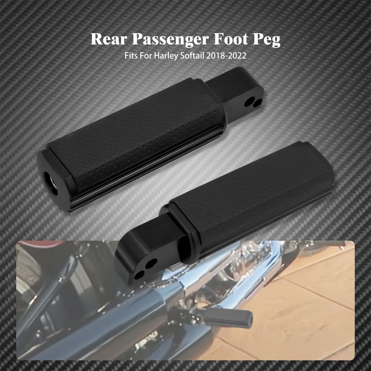 Non-Slip Defiance Rear Foot Peg Footrest Fit for Harley Softail LiveWire 2020-22