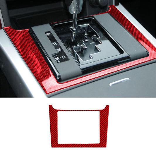Red Carbon Fiber Interior Gear Shift Frame Cover Trim for Mazda CX-9 2010-2015