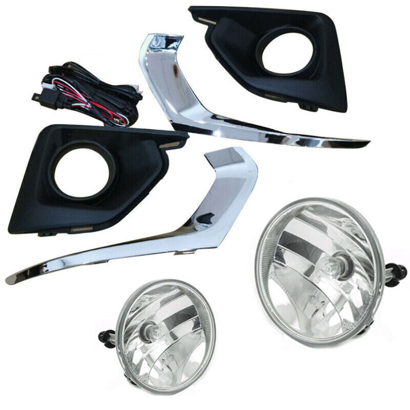 Set Front Bumper FogLamp Light w/bezel For 2018-2021 for Chevrolet Traverse Complete
