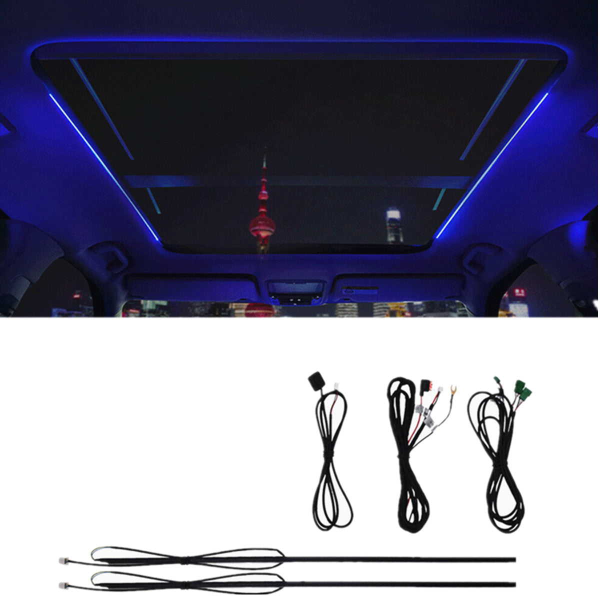 RGB LED Car Interior Roof Atmosphere Light Skylight Ambient Lamp APP Control Q
