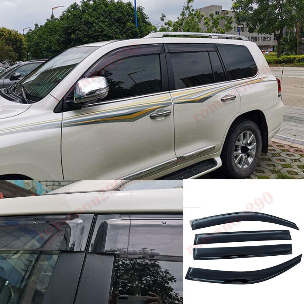 for Toyota for Land Cruiser 08-21 Smoke Window Visors Sun Rain Guard Vent Deflectors