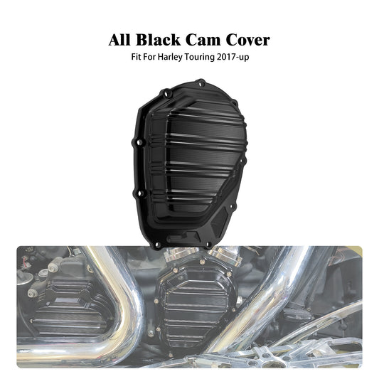 Black Side Cam Engine Cover Fit for Harley Touring Road Electra Glide 2017-2023 Q