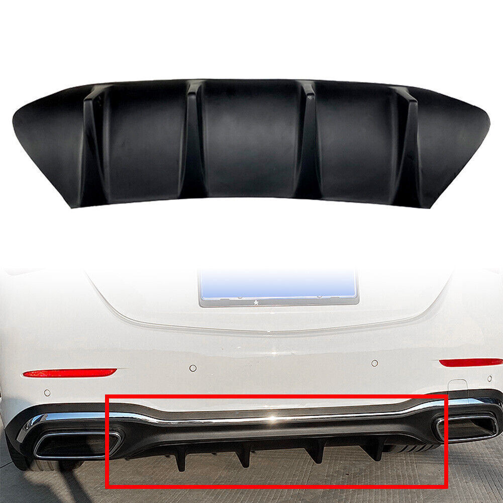 Rear Bumper Diffuser Lip Cover for Mercedes-Benz C-Class W206 C200 C260 C300 Blk