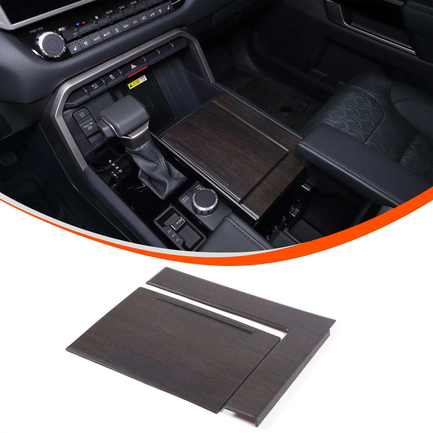 ABS Matte Black Armrest Privacy Storage Box for Tacoma 2016 - 2022- v
