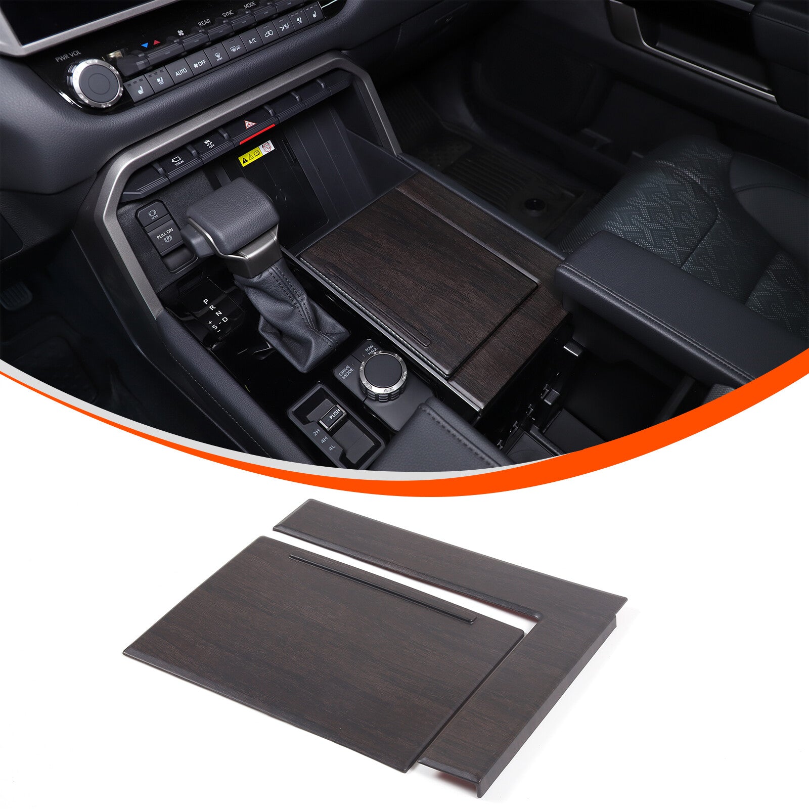 ABS Matte Black Armrest Privacy Storage Box for Tacoma 2016 - 2022- v