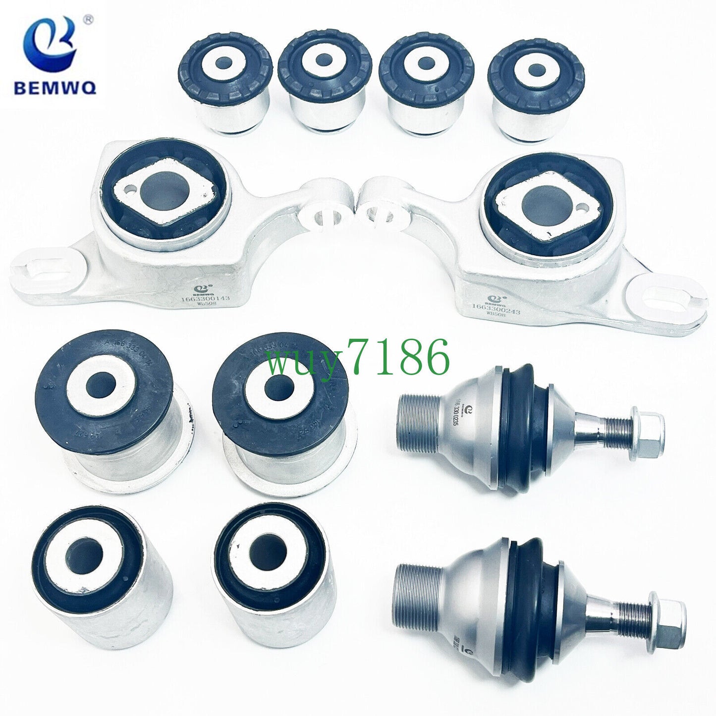 12-piece front lower control arm bushing + connector kit for Mercedes M GL GLE GLS n