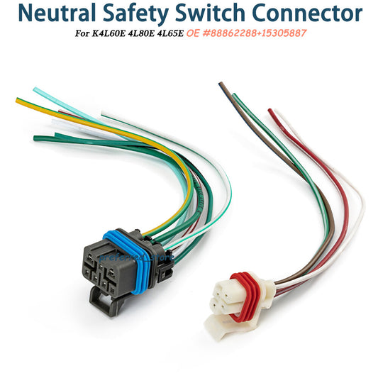 7-pin and 4-pin neutral safety switch connector wire leads are suitable for 4L60E, 4L80E, and 4L65E- v