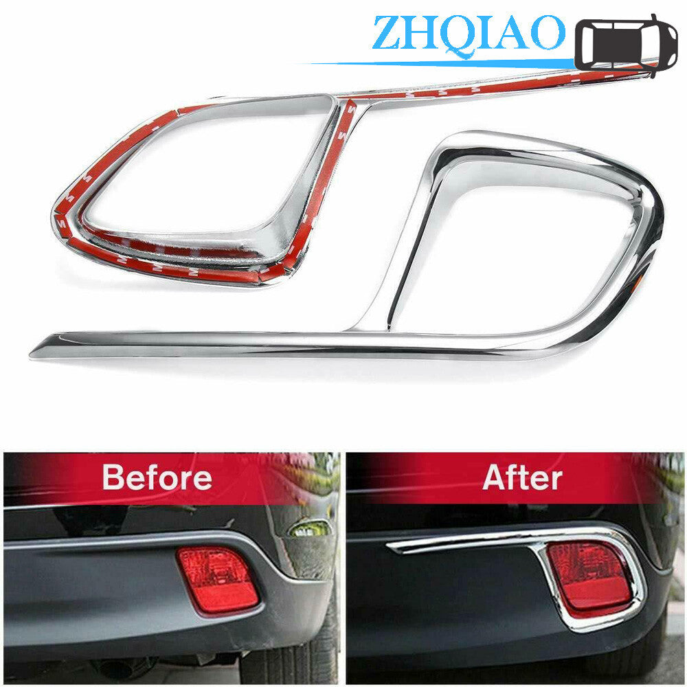 Chrome Rear Bumper Fog Light Molding Reflector Cover Trim Fits for Toyota Highlander