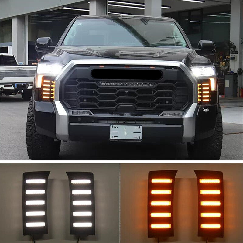 LED daytime running lights, fog lights, and headlights are suitable for Toyota Tendera 2022-2024.